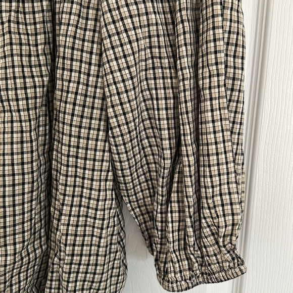 St. John's Bay Black and White Checkered Blouse NWT - Picture 3 of 10